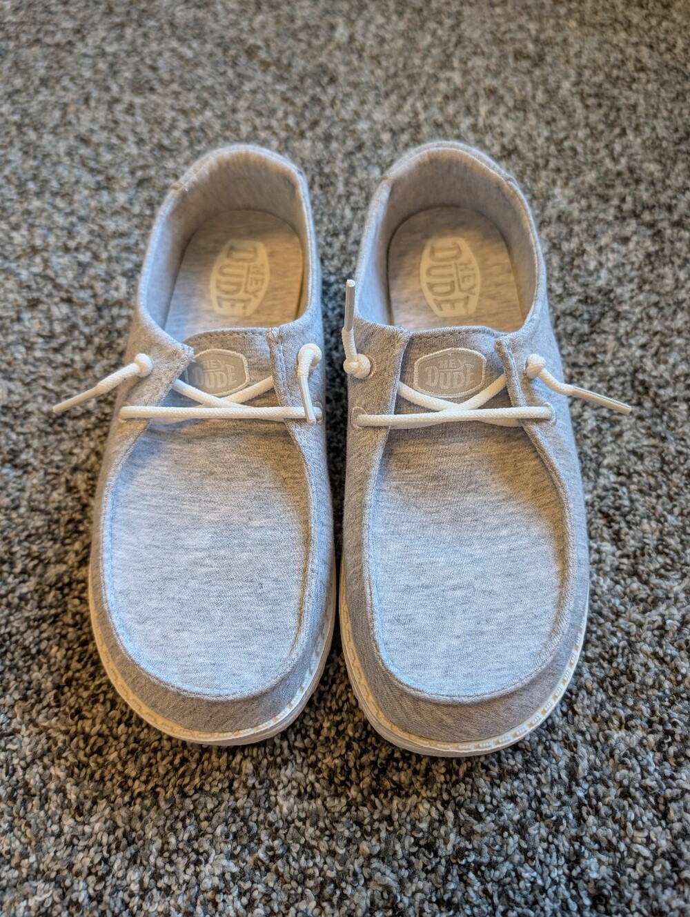 Hey Dude Women's Slip-On Sneakers in Light Gray